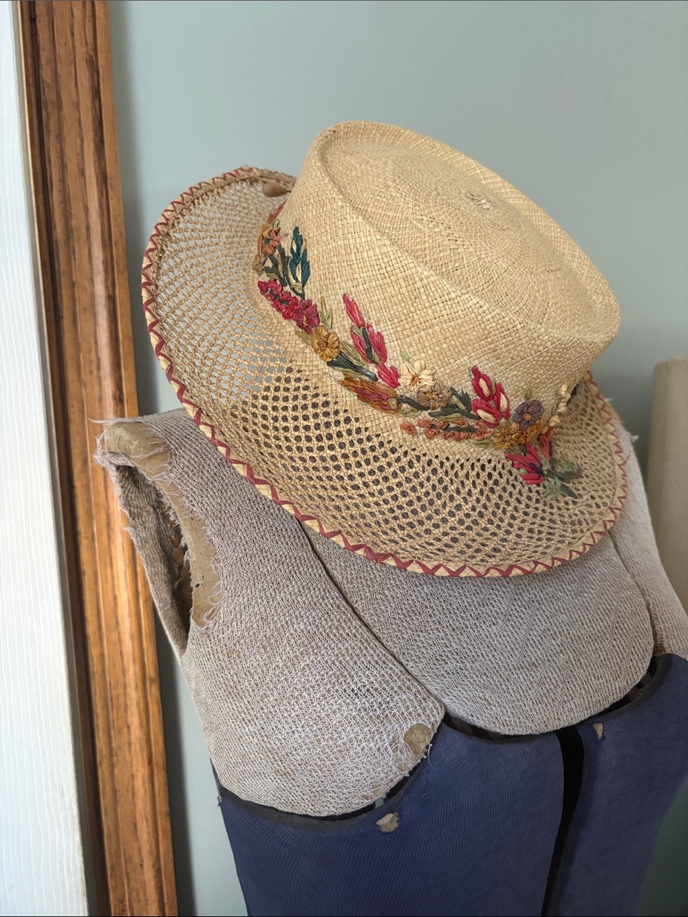 VINTAGE 40s/50s star embroidered hat